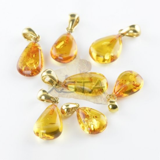 Baltic amber pendant drop beads
